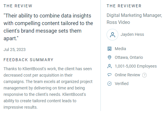 Klientboost Reviews